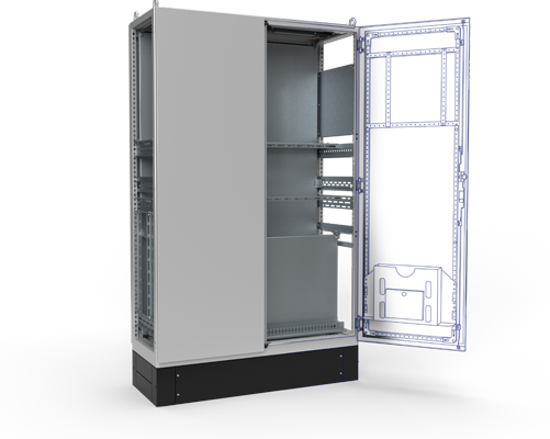 [Translate to English:] geöffneter Schaltschrank von häwa
