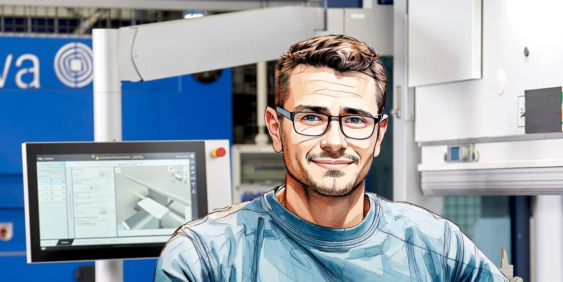 Ein Mitarbeiter im technischen Bereich von häwa.