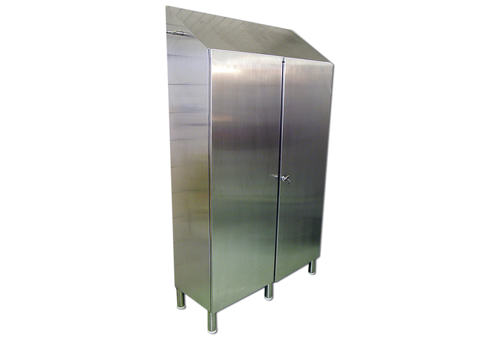 Sturdy stainless steel cabinet to be installed in a water treatment system