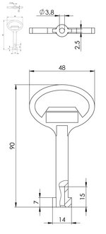 Key for enclosure