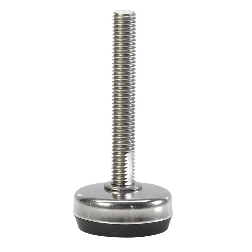 Levelling foot with stainless steel cover cap Levelling foot with stainless steel cover cap