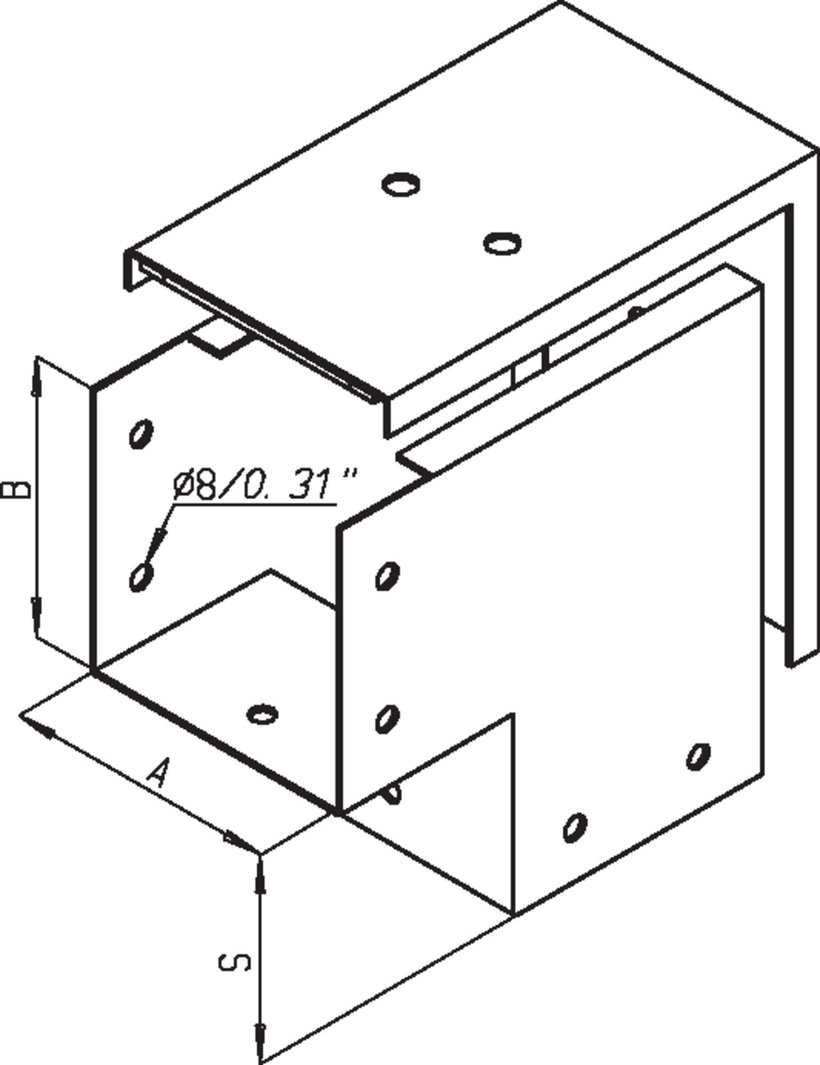 90° corner bracket external access 90° corner bracket external access