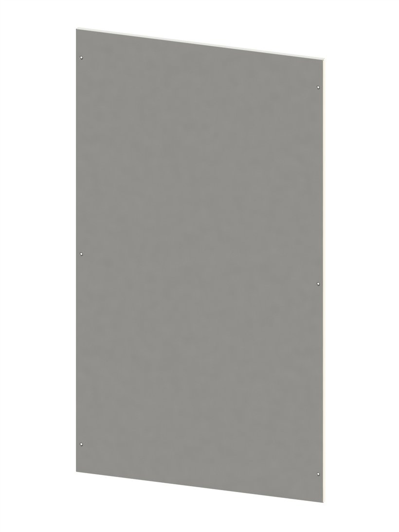 Bolted rear panel made of sheet steel