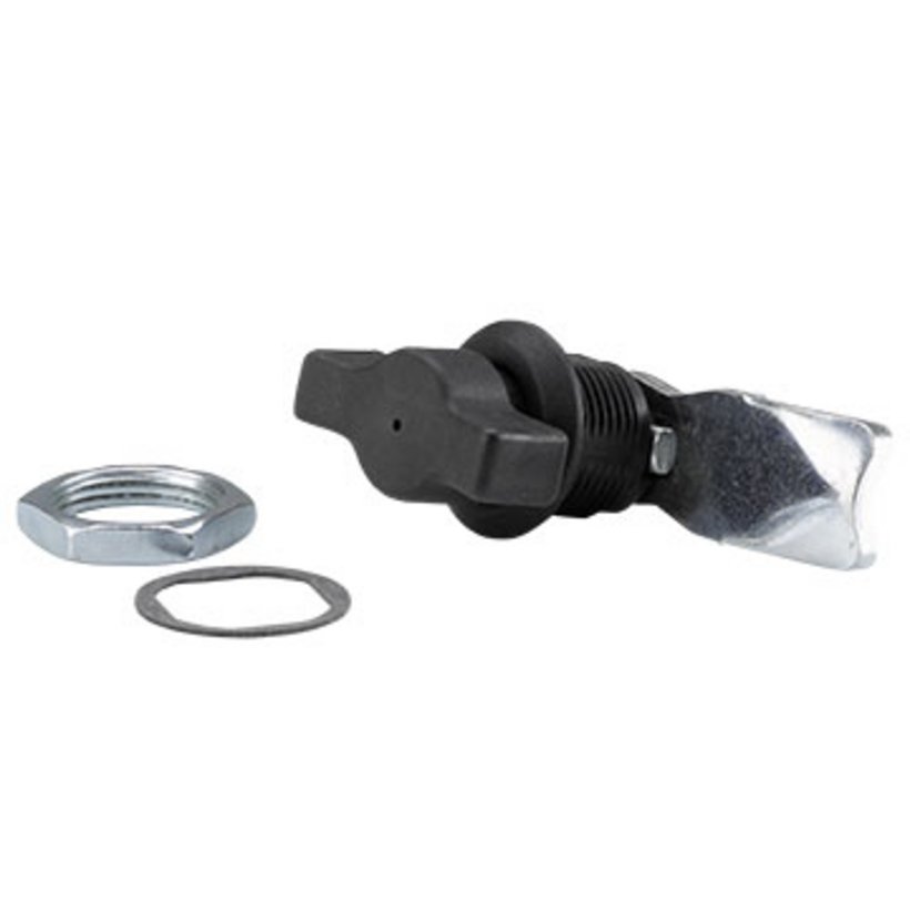 Pre-mounted quarter turn latch lock Pre-mounted quarter turn latch lock