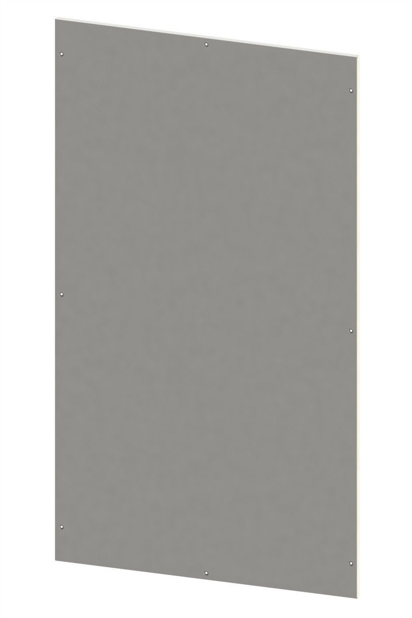 Bolted rear panel made of sheet steel