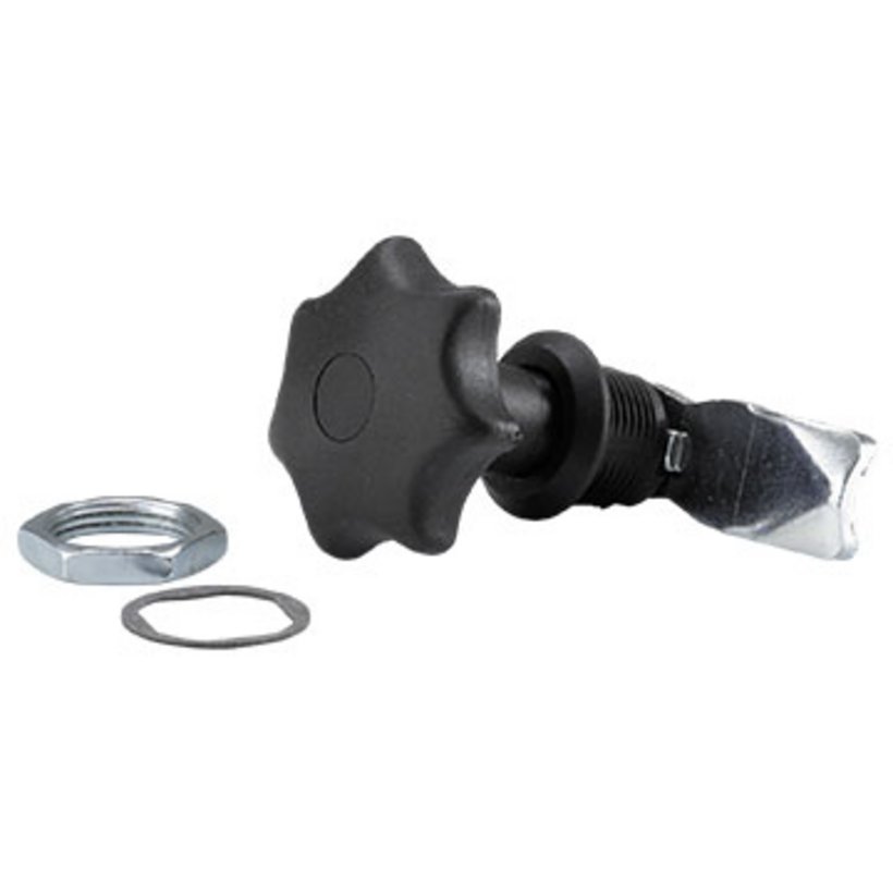 Pre-mounted quarter turn latch lock Pre-mounted quarter turn latch lock