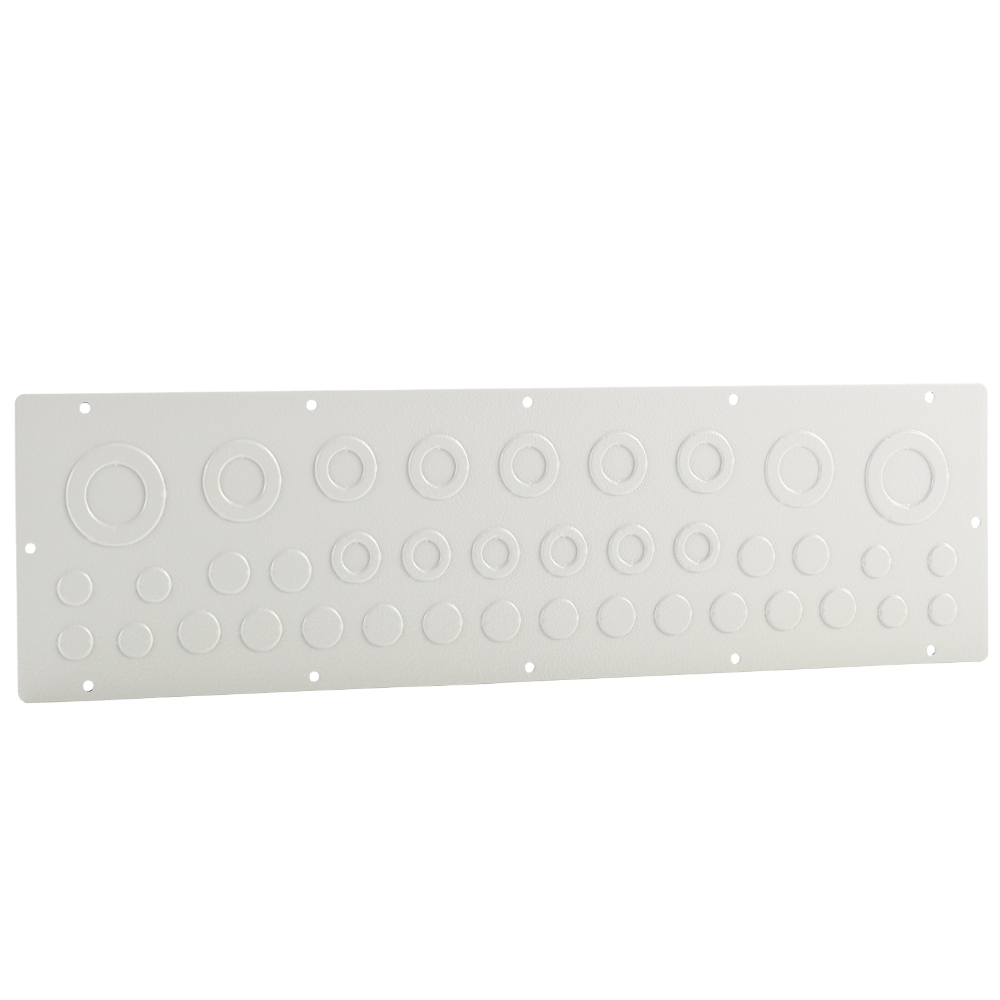 Cable entry plate for serie33 sheet steel with knockouts