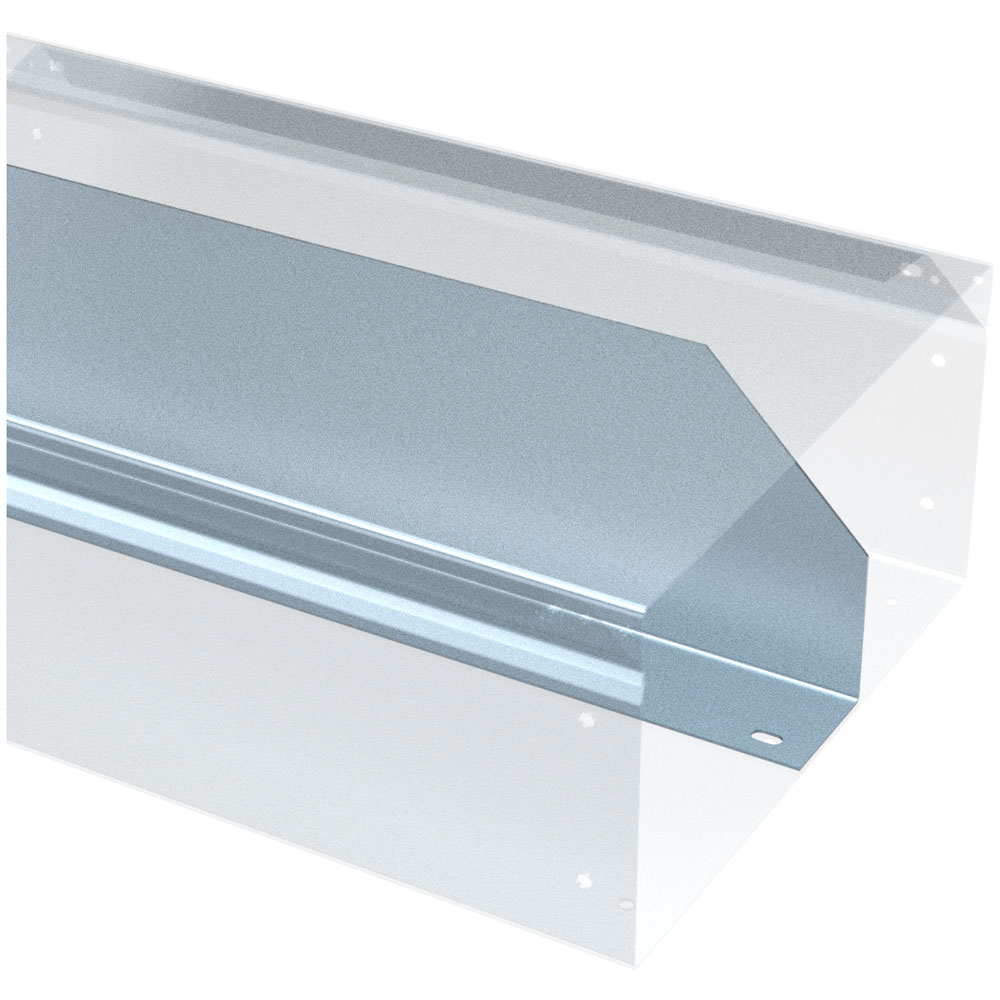 Partition panel for straight duct sections